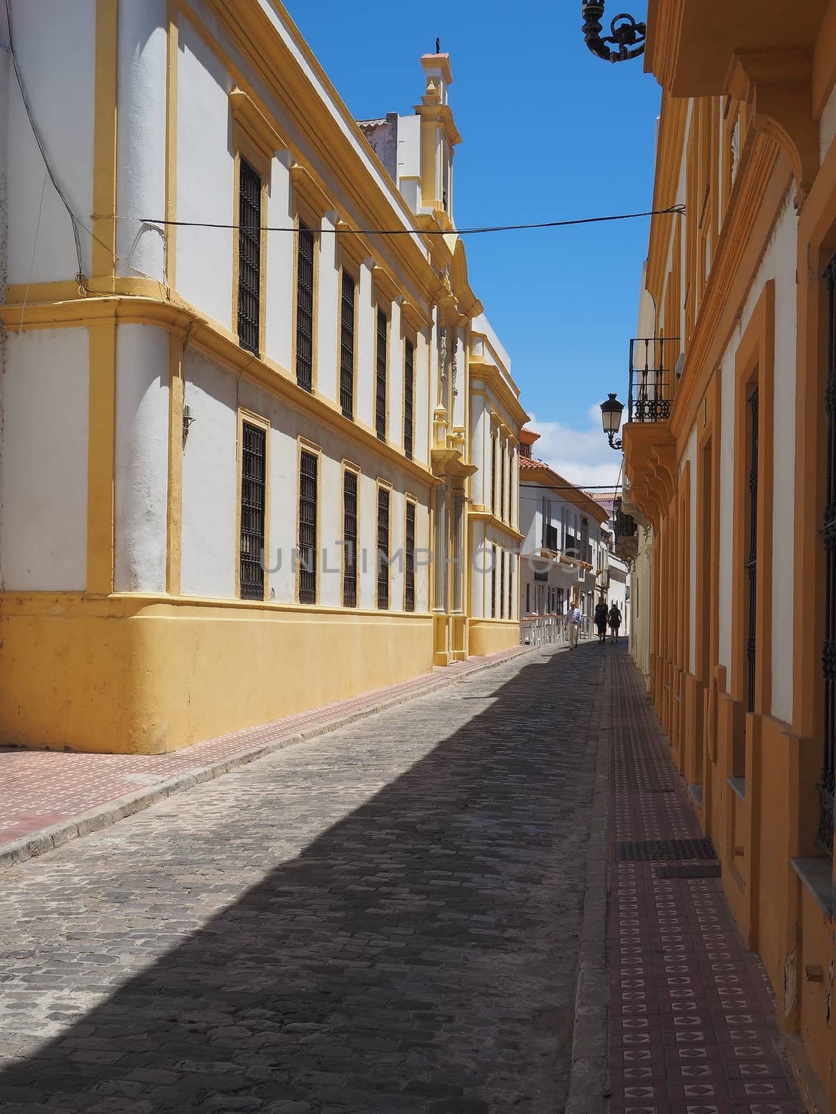 Typical Spanish street of buildings by PhilHarland