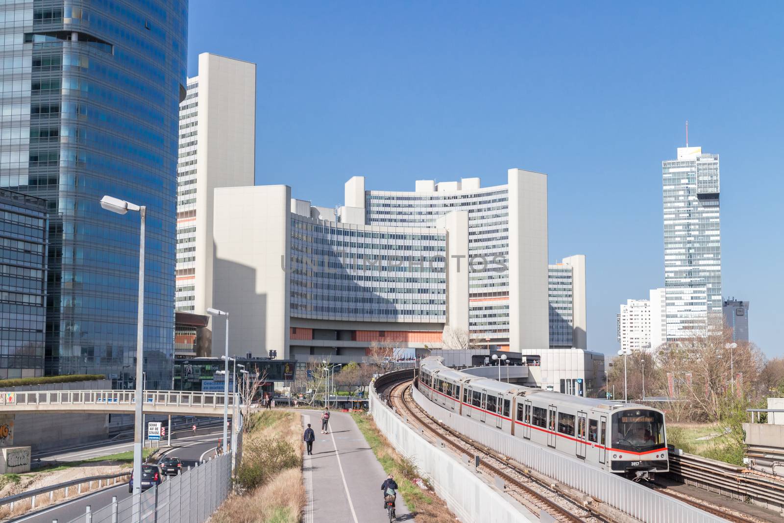 Vienna International Center (VIC), campus and building complex hosting the United Nations Office at Vienna, Vienna Austria April.11,2018