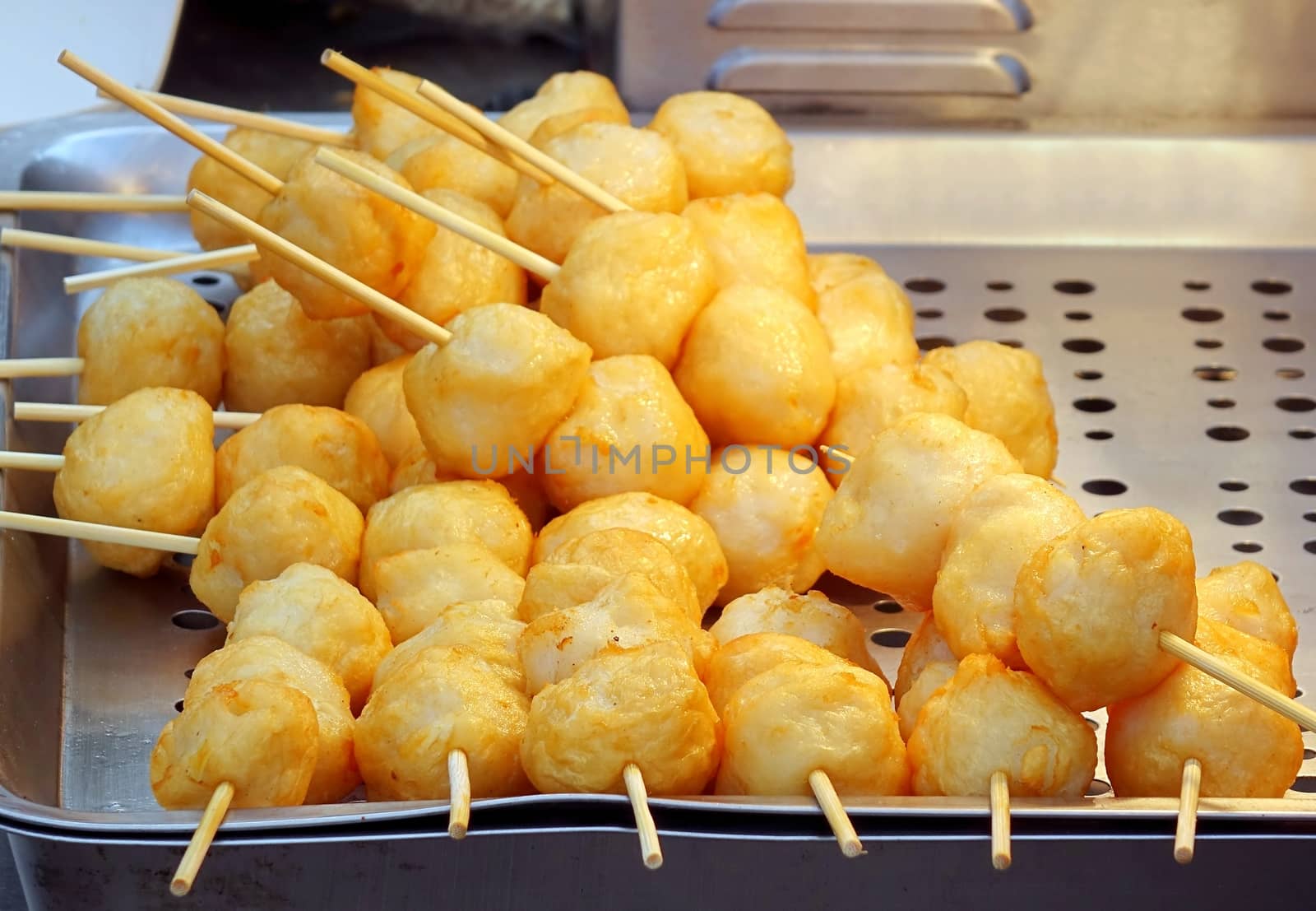 Deep fried balls made from minced fish and flour