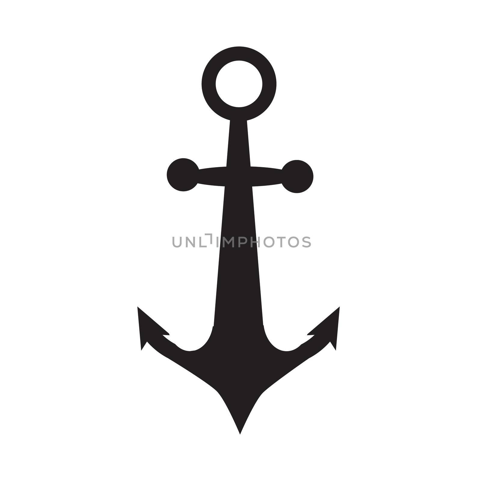 anchor icon on white background. flat style. anchor icon for you by suthee