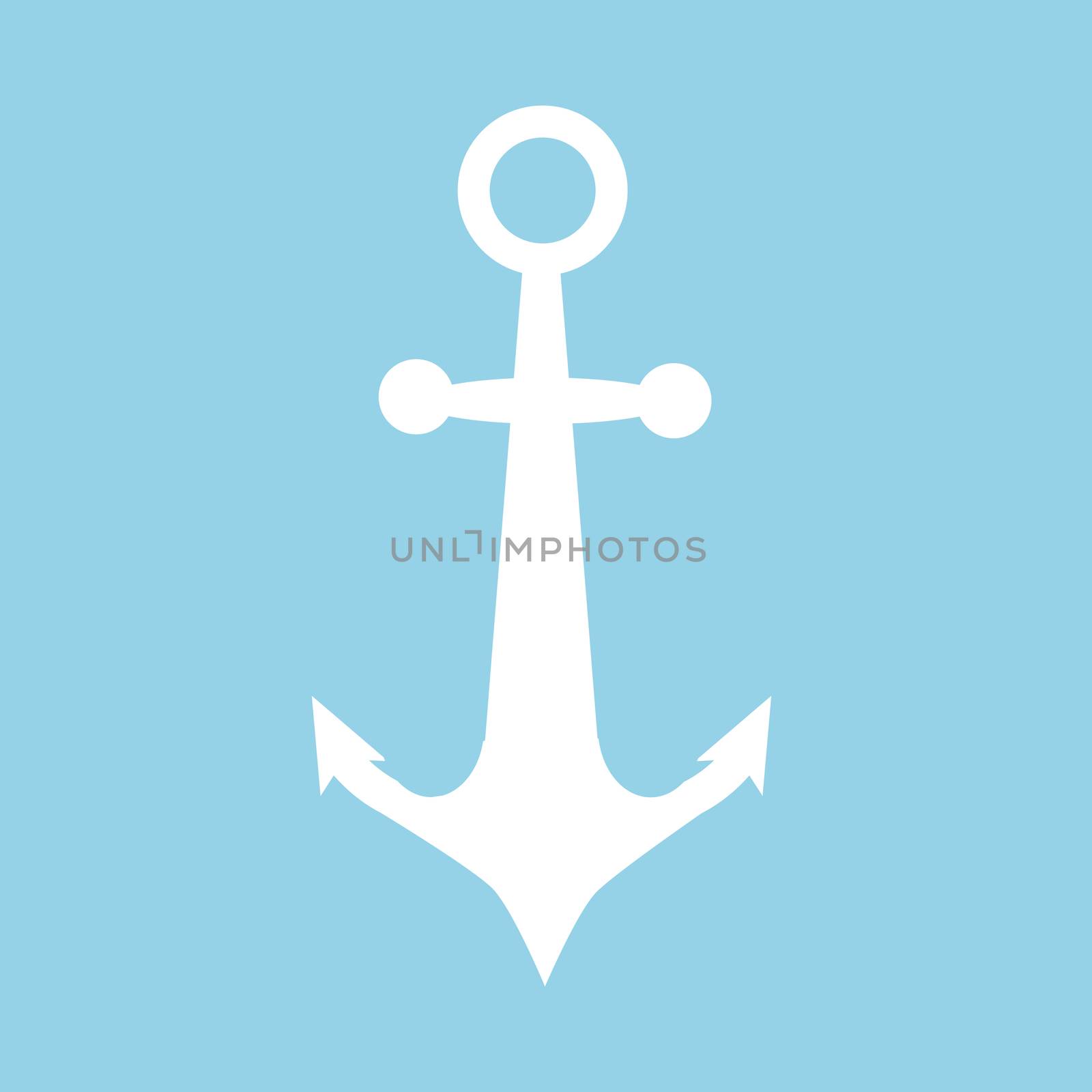 anchor icon on white background. flat style. anchor icon for you by suthee