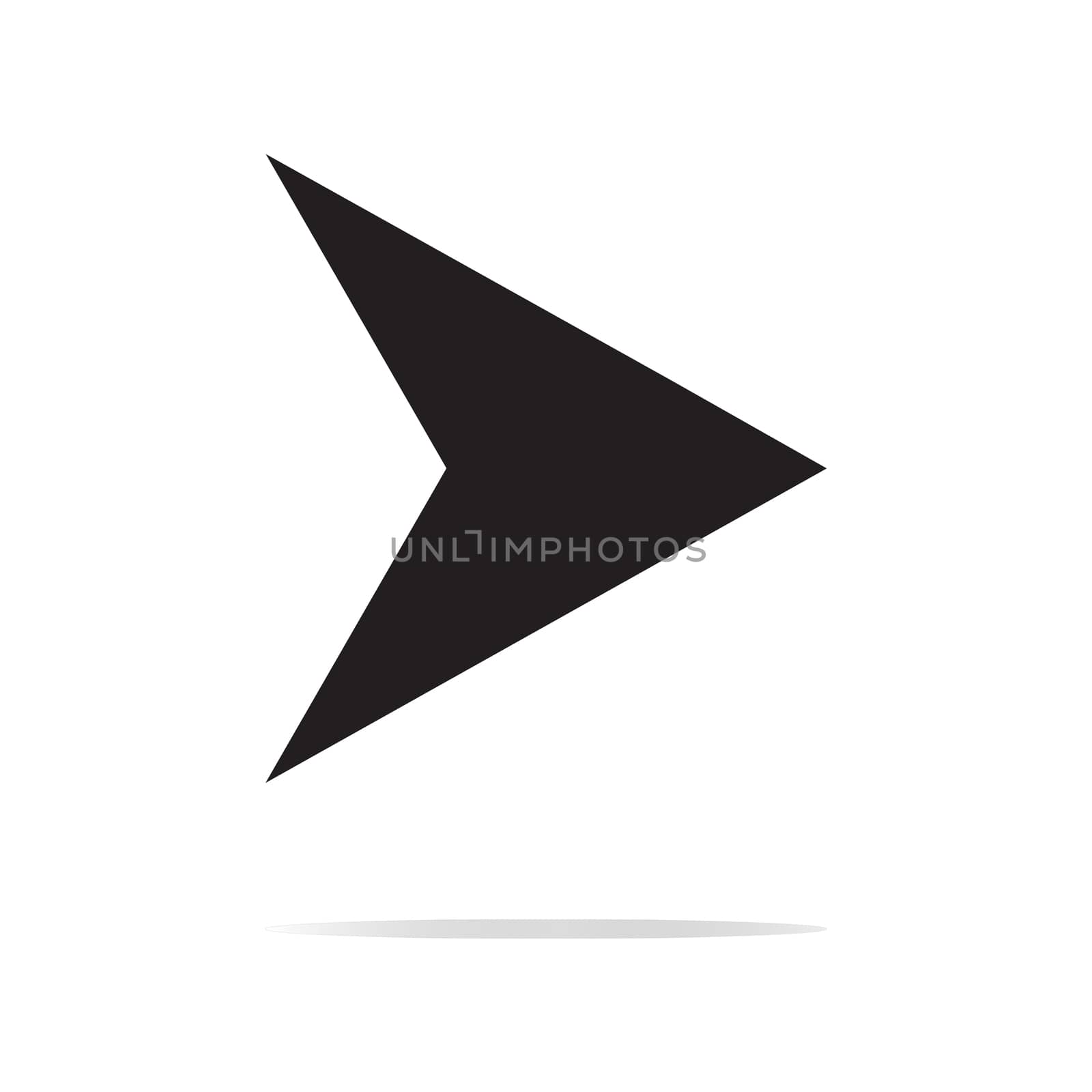 arrow navigator icon on white background. flat style. Arrowhead  by suthee