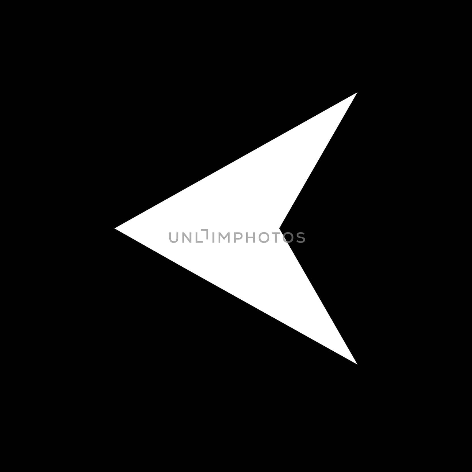 arrow navigator icon on white background. flat style. Arrowhead  by suthee