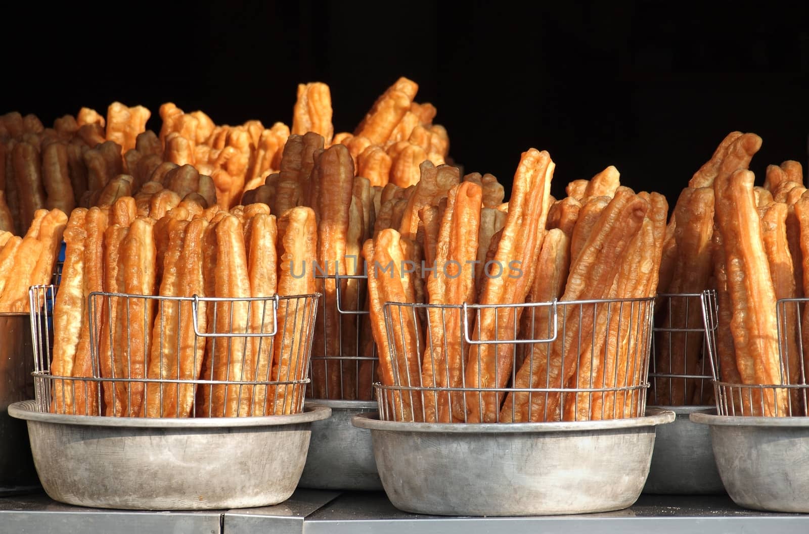 Chinese fried dough sticks are a traditional breakfast food
