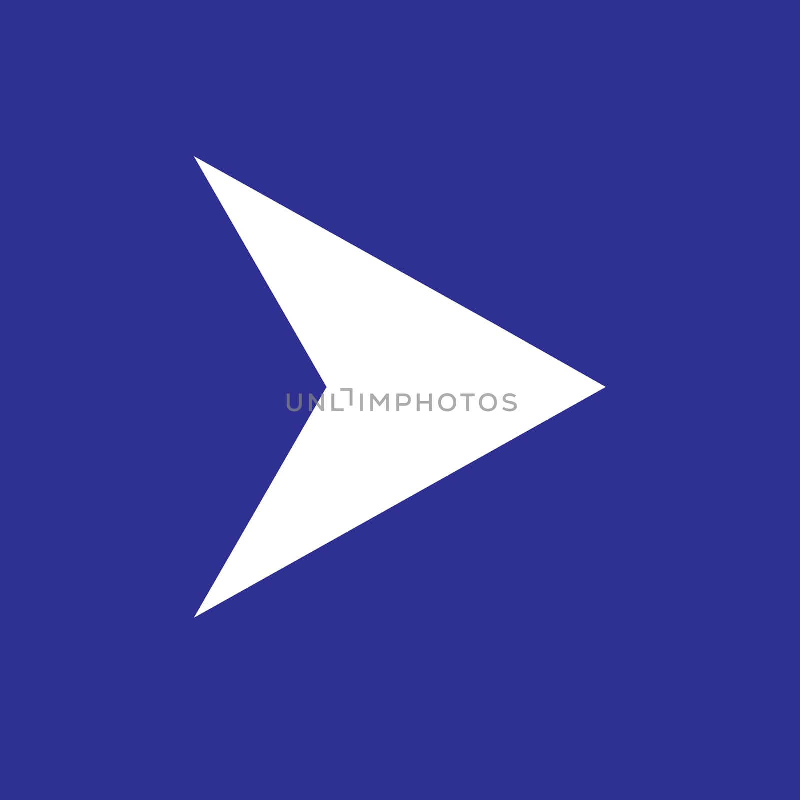 arrow navigator icon on white background. flat style. Arrowhead  by suthee