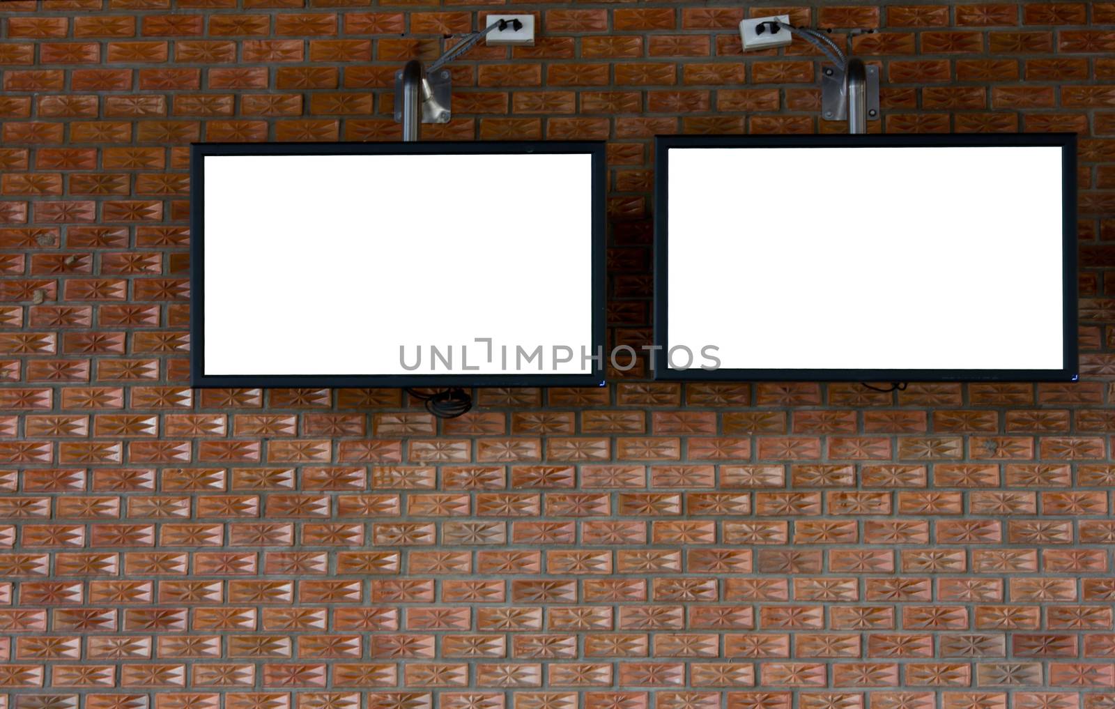 Faux painted and textured rock wall with LCD tv  by shutterbird