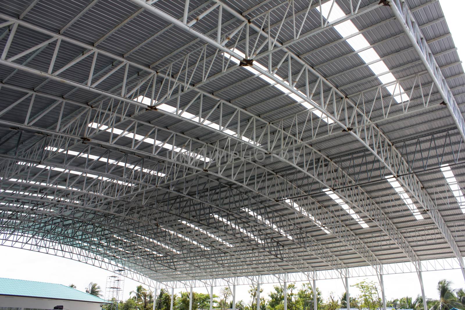 carpark metal roof structure  by shutterbird