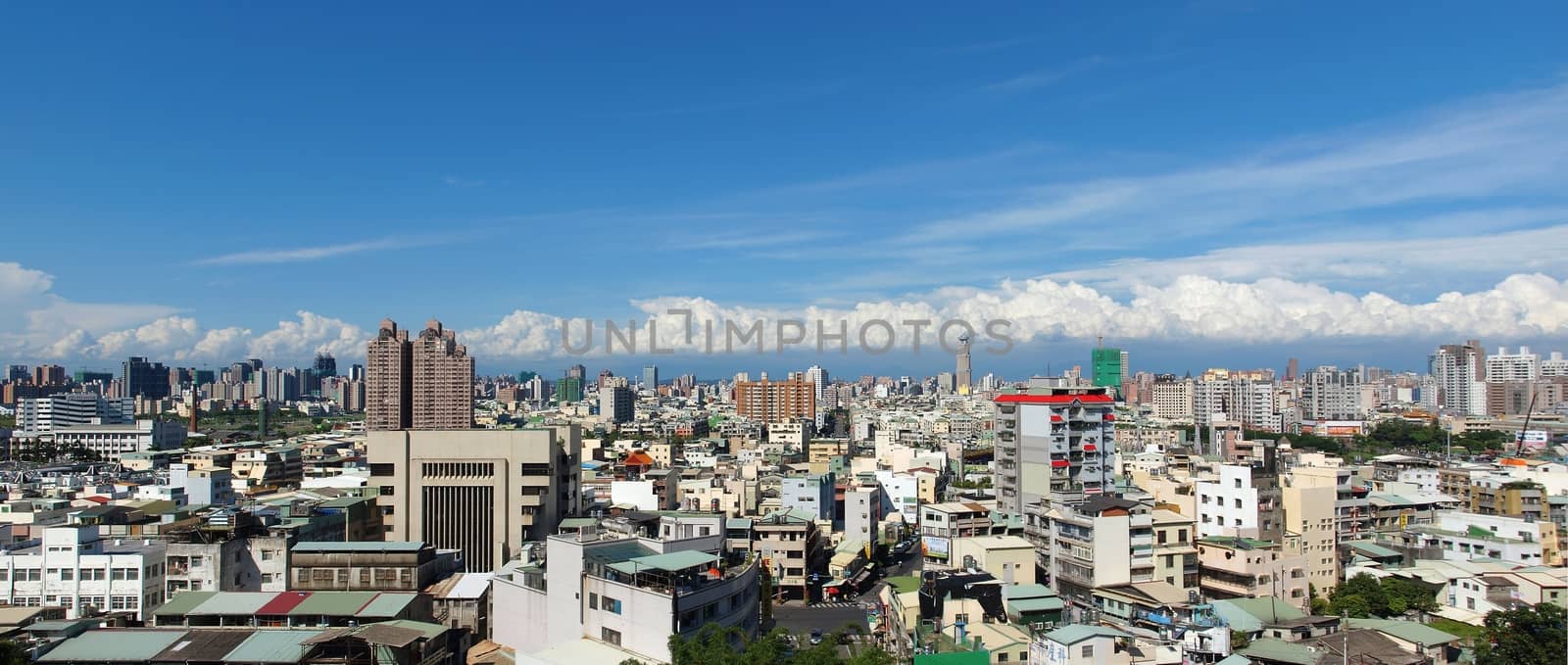 Panorama of Kaohsiung city in Taiwan by shiyali