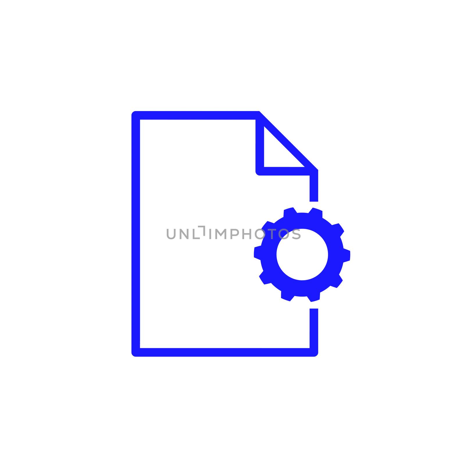 Paper and Gear icon. Check the work on the recorded paper.