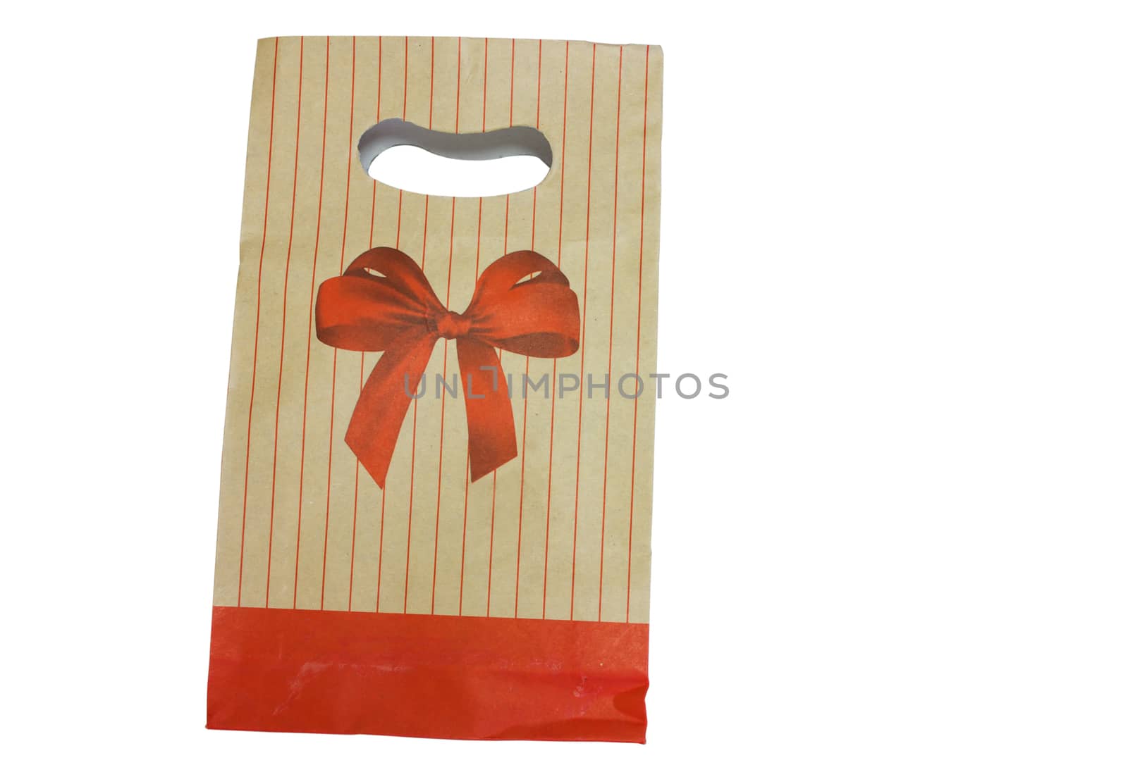 Paper shopping bag on white background  by shutterbird