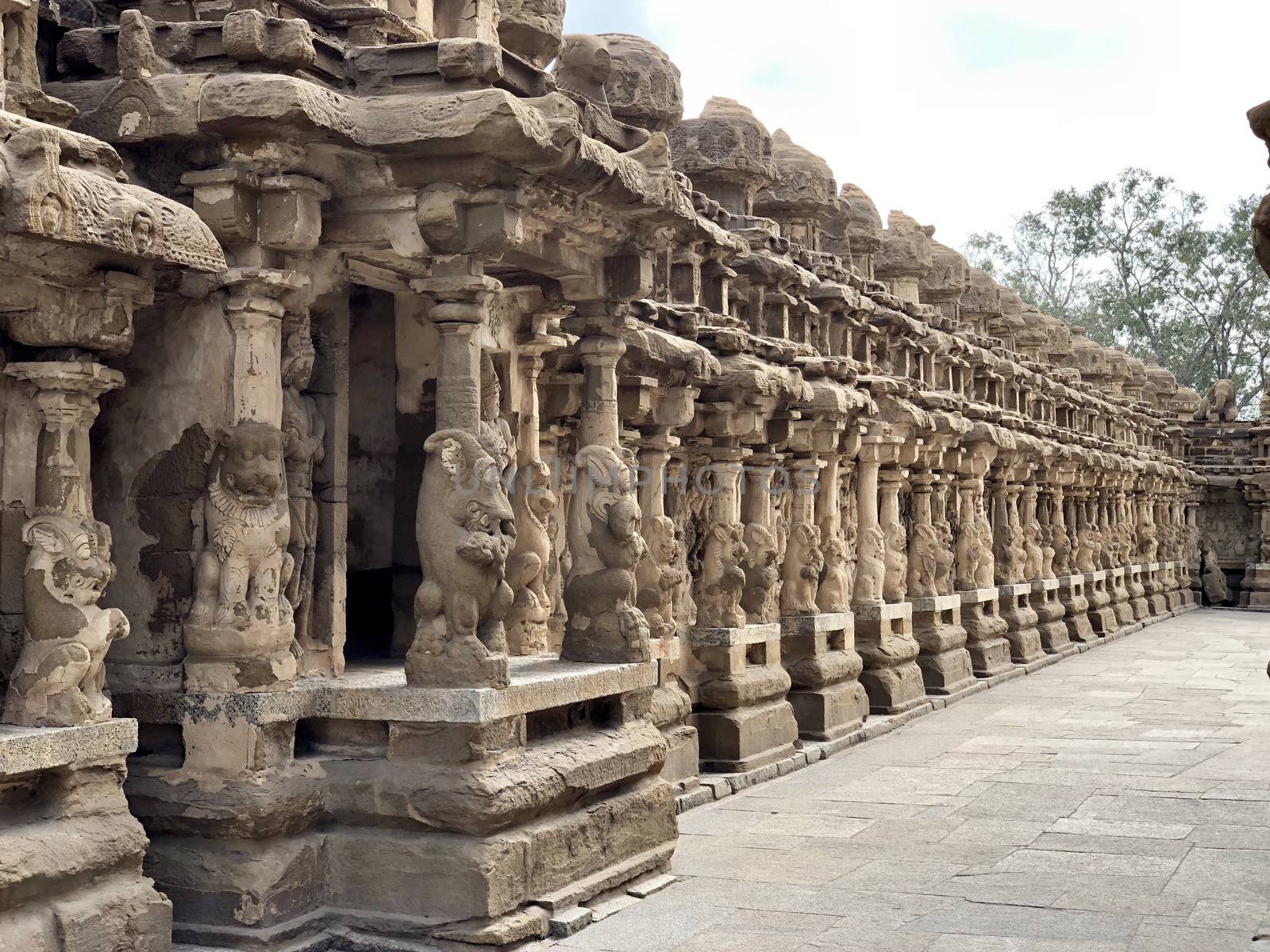 The Kanchi Kailasanathar temple located in Kancheepuram is one of the oldest structure built by Narasimhavarman-II in 700AD. This is the Hindu temple built in Tamil architectural style of Pallava architecture. The sandstone compound contains many sculpture carvings mainly half animal deities and 58 small shrines which is dedicated to lord shiva.