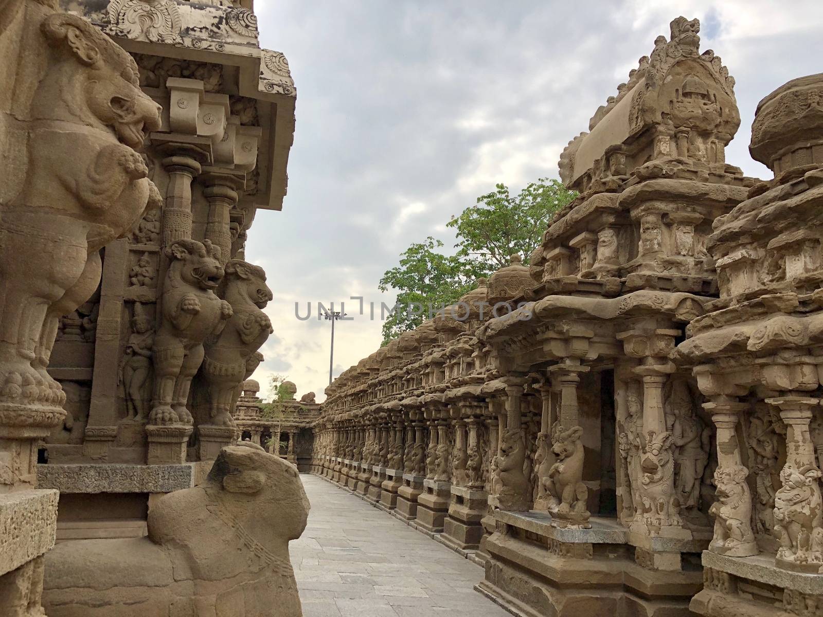 The Kanchi Kailasanathar temple located in Kancheepuram is one of the oldest structure built by Narasimhavarman-II in 700AD. This is the Hindu temple built in Tamil architectural style of Pallava architecture. The sandstone compound contains many sculpture carvings mainly half animal deities and 58 small shrines which is dedicated to lord shiva.