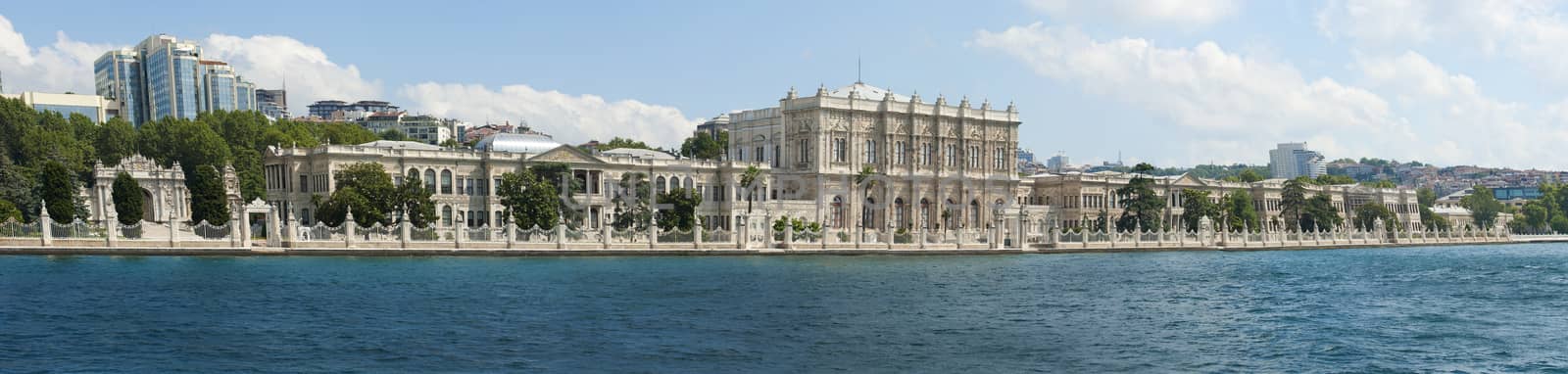 Large palace on a river by paulvinten