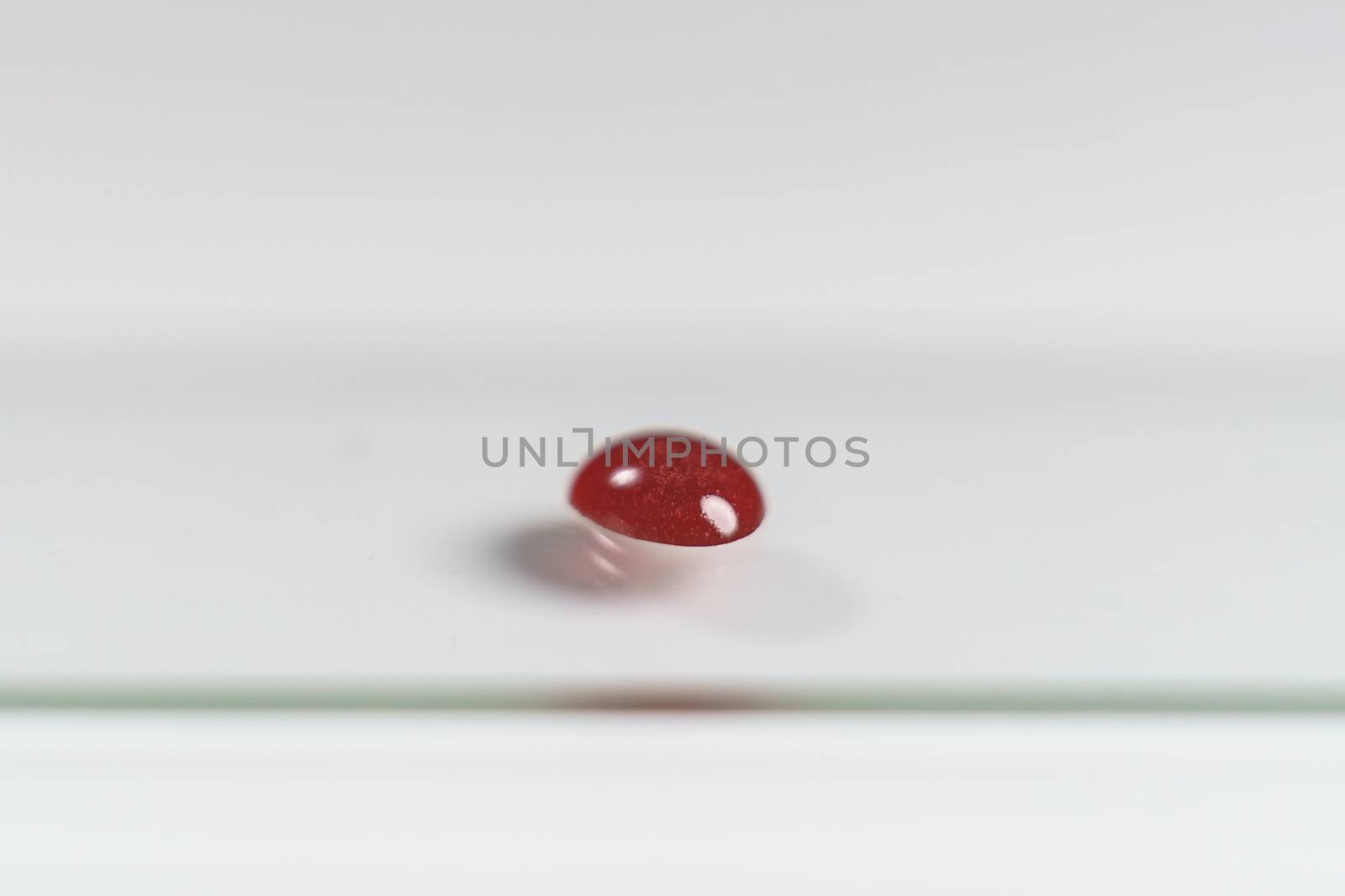 Human blood on slide glass microscope in laboratory.
