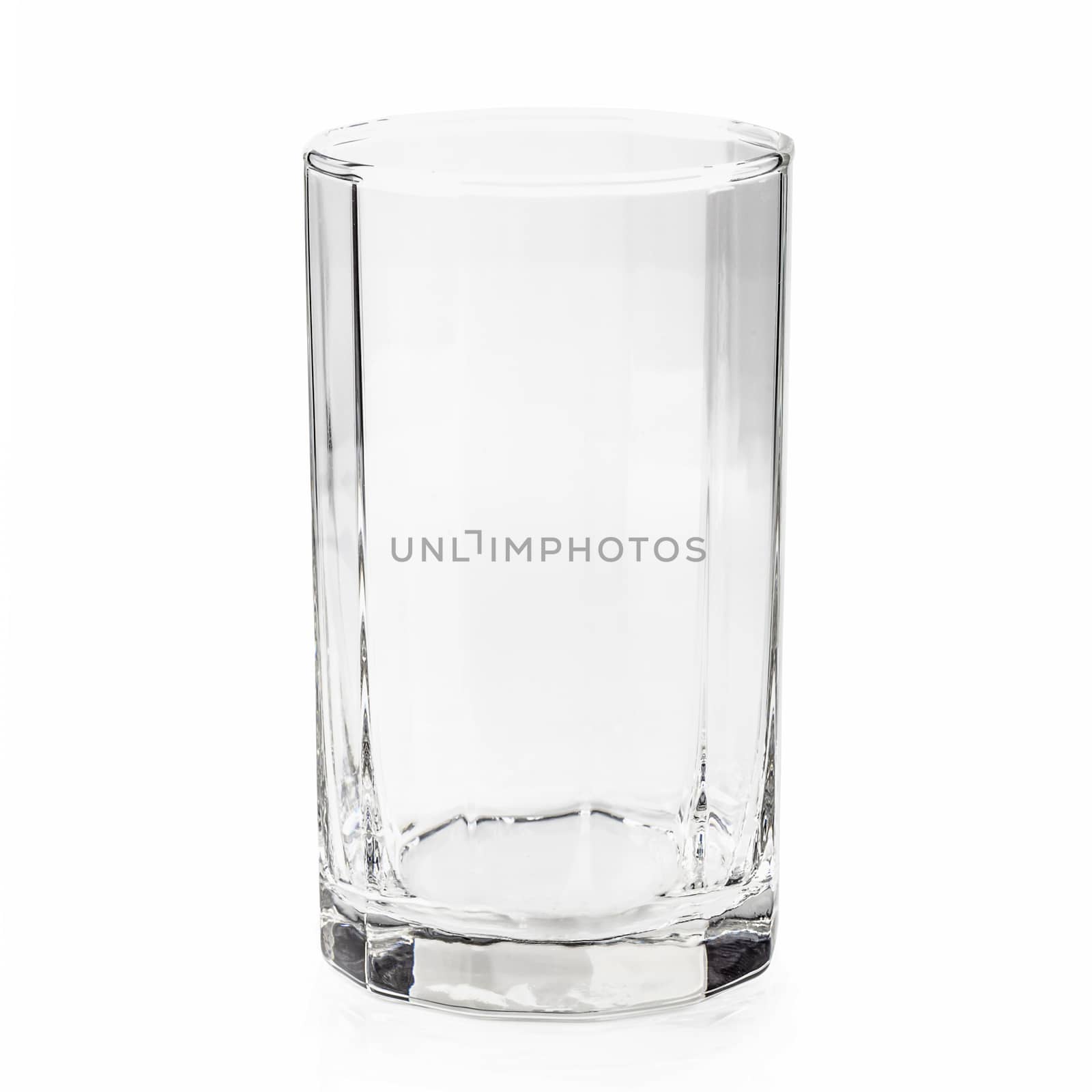 Empty glass isolated on a white background.