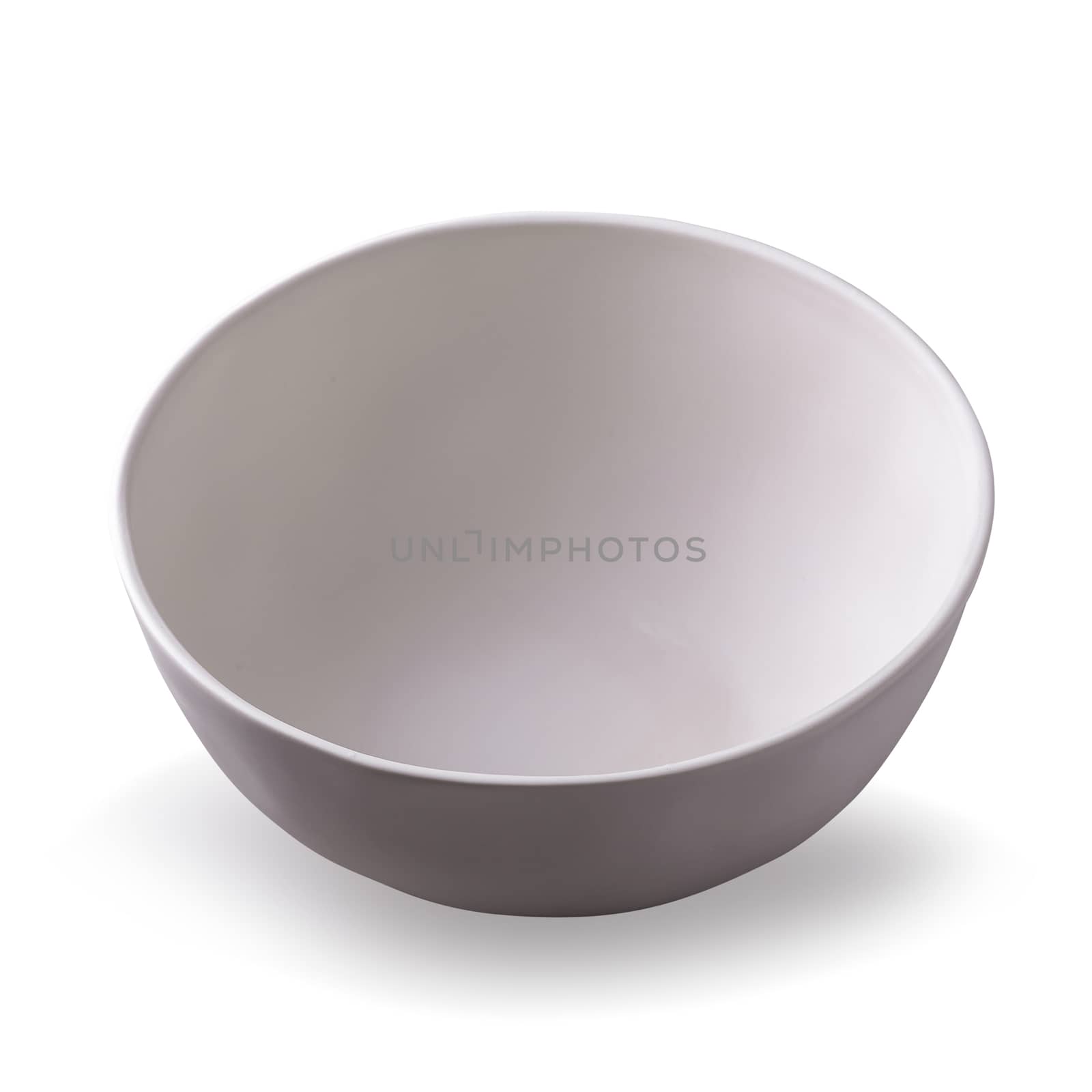 Empty blank white ceramic Bowl isolated on white background by kaiskynet