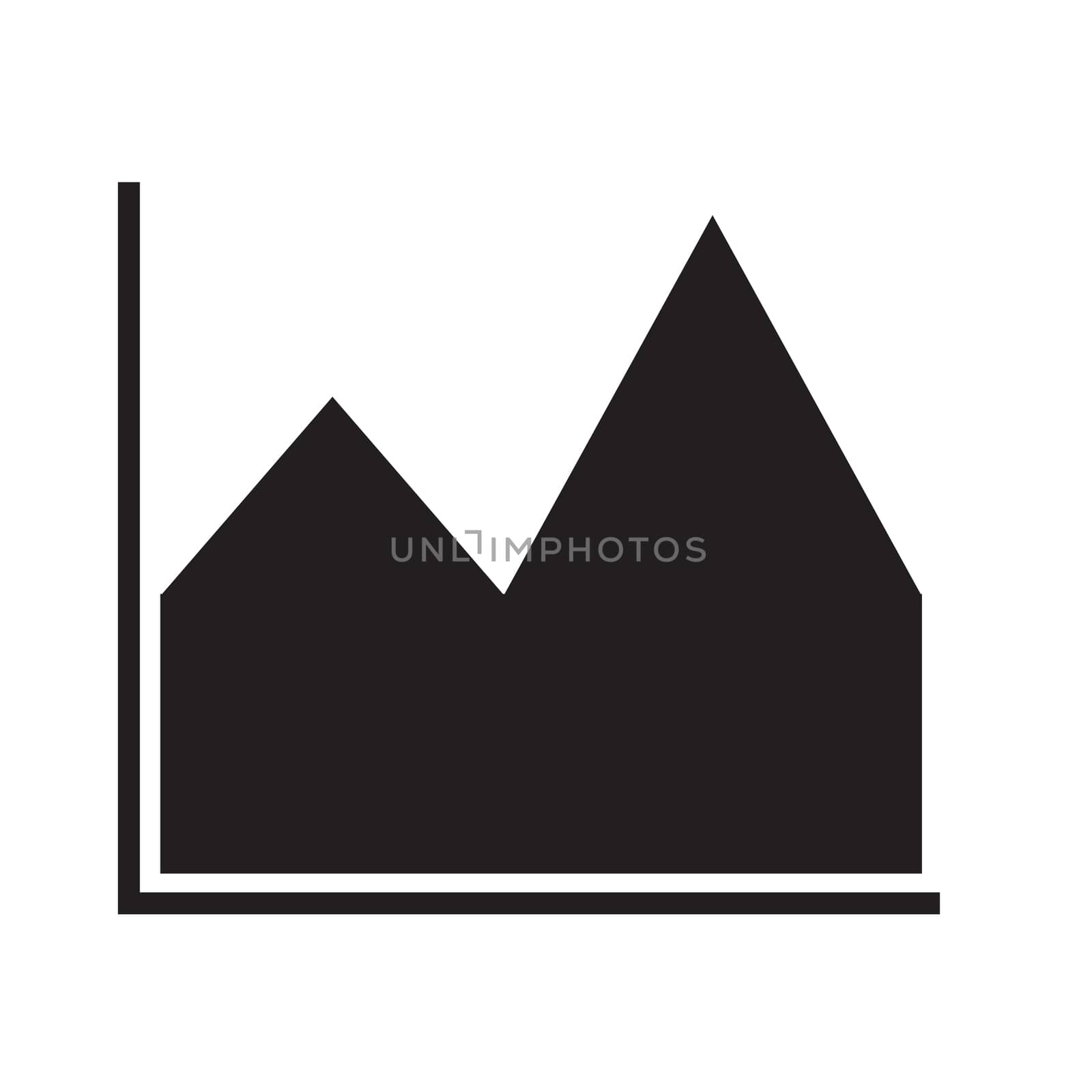 chart icon on white background. flat style. chart icon for your  by suthee