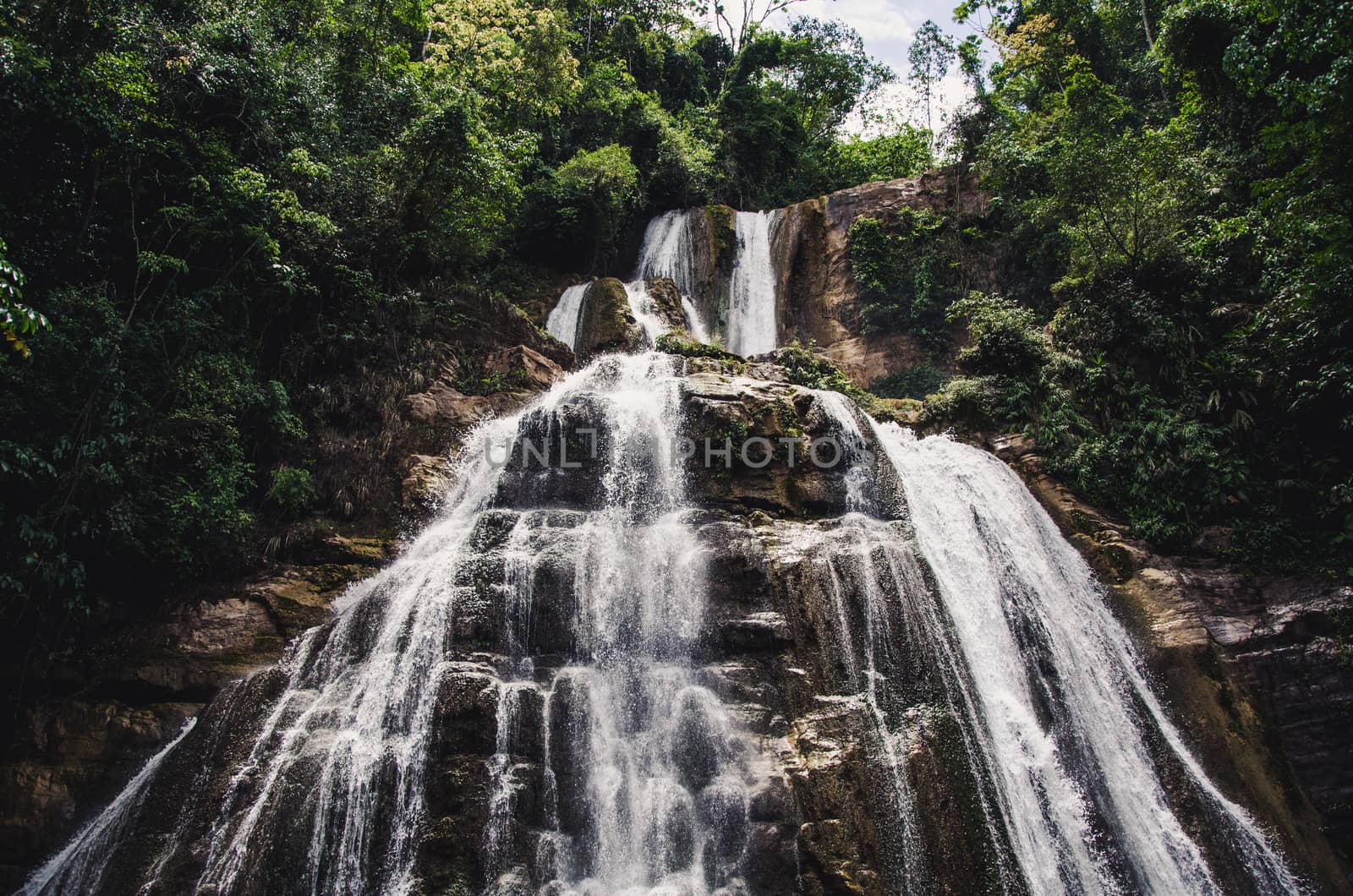 Bayoz waterfall located in the central jungle, in Chanchamayo - Peru