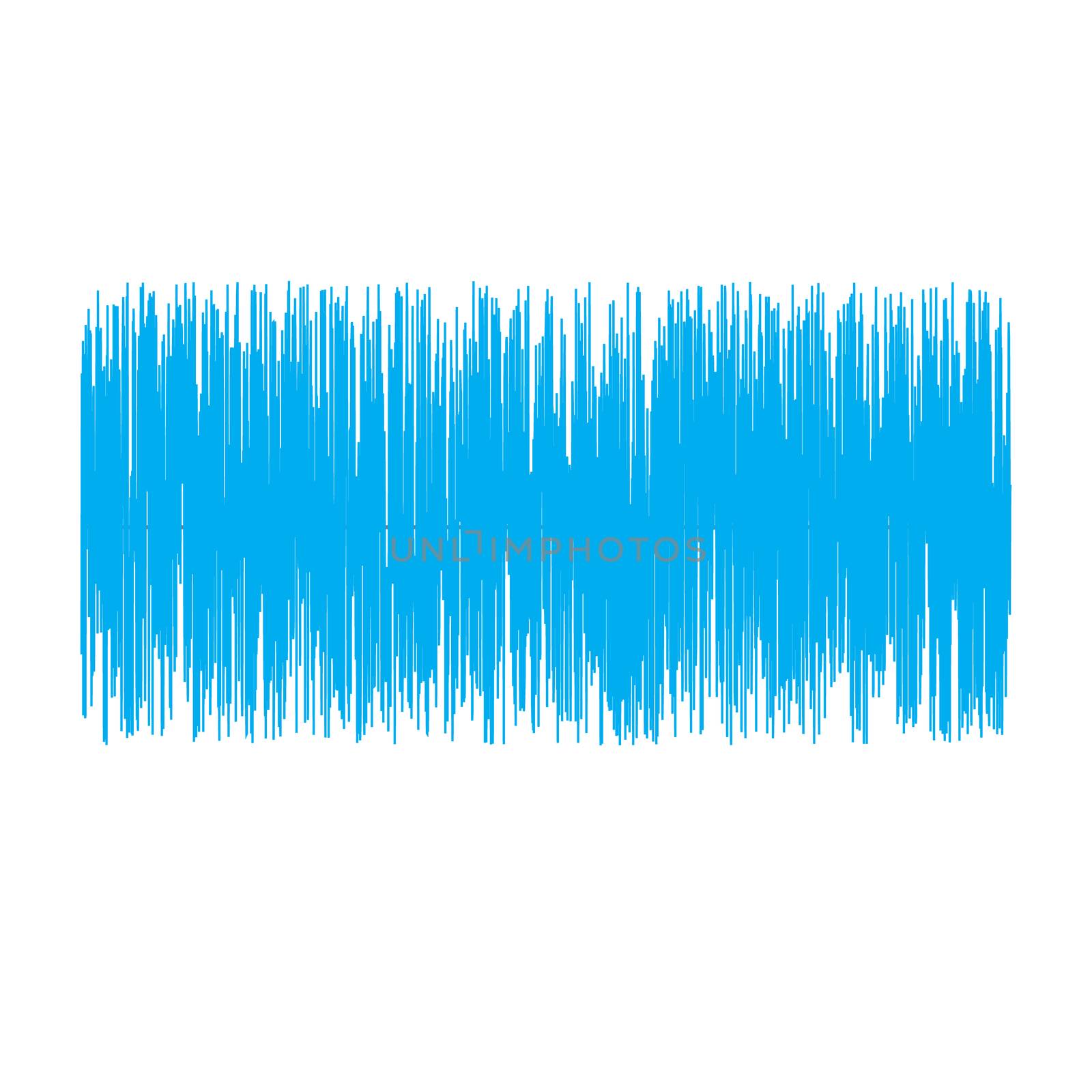 blue sound wave on white background. sound wave sign. flat style by suthee