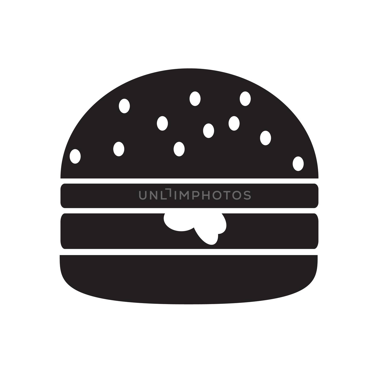 hamburger icon on white background. flat style. hamburger icon f by suthee