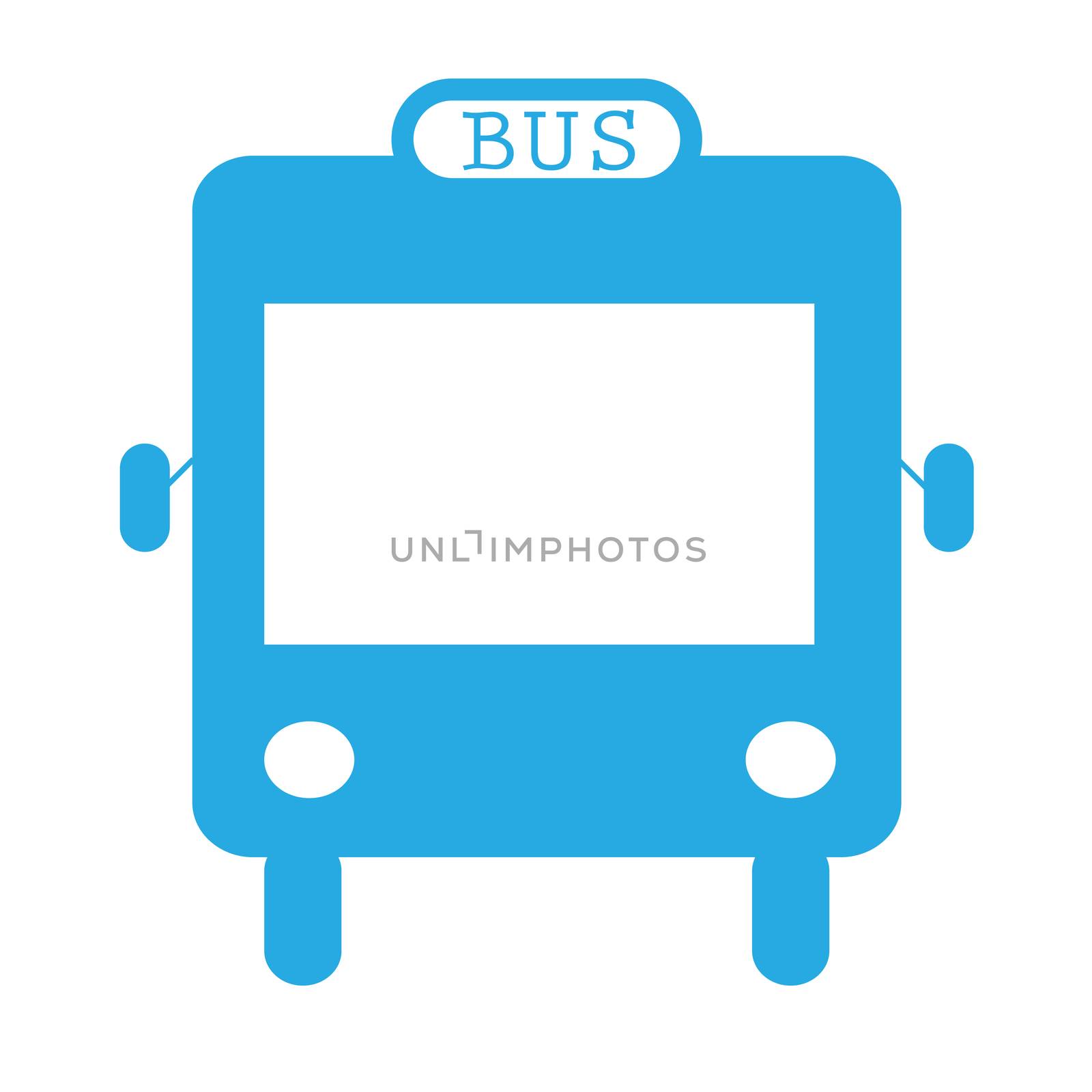 bus icon on white background. flat style. bus icon for your web  by suthee