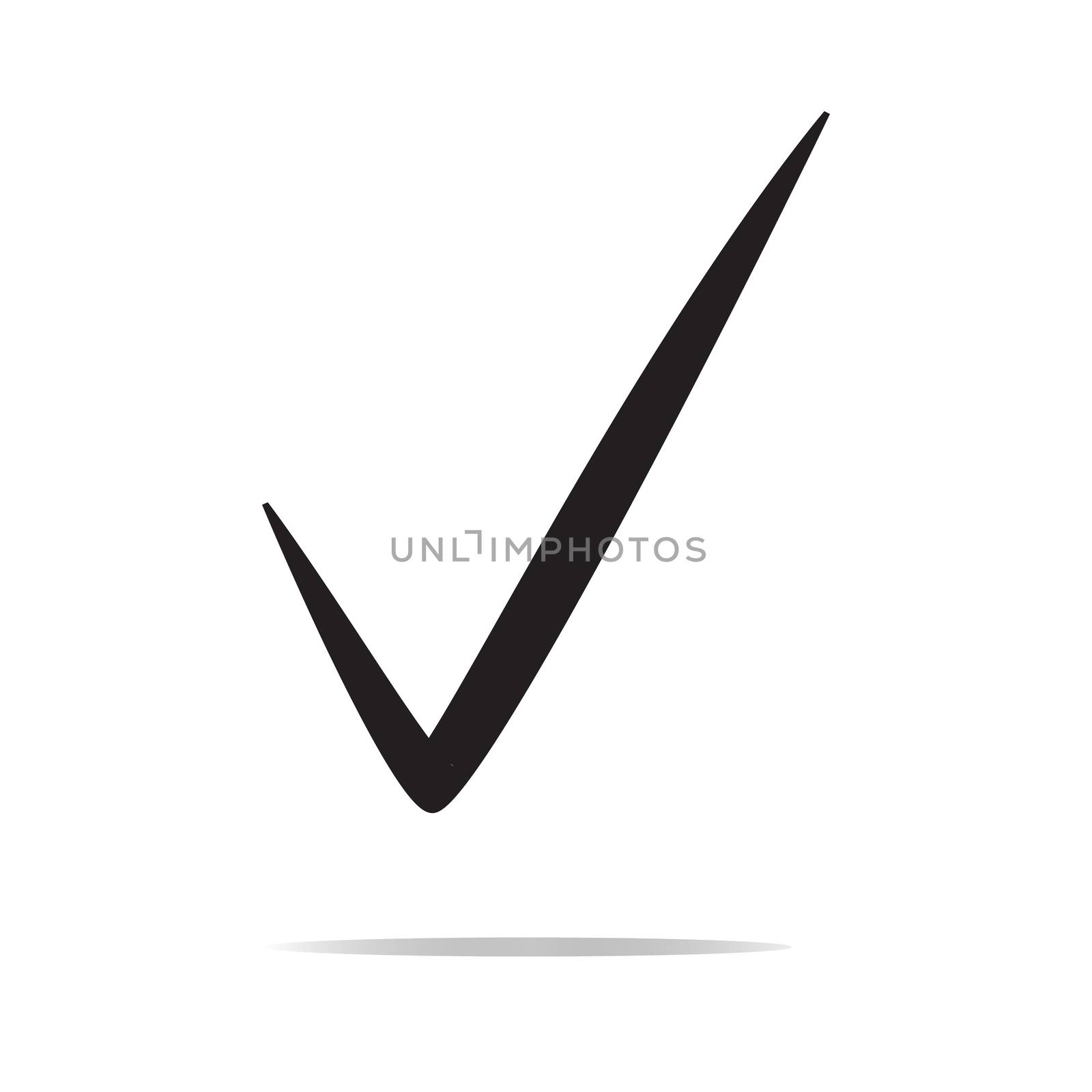 check mark icon on white background. flat style. check mark icon for your web site design, logo, app, UI. check mark symbol. check mark sign.  