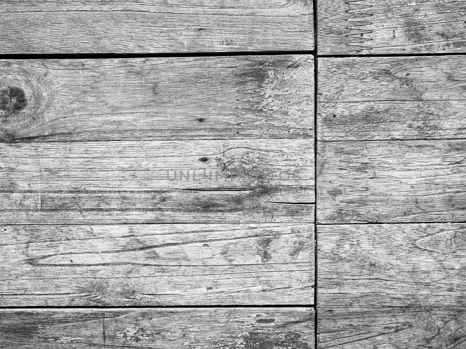 Black and white style wooden texture background. Grunge wood plank surface.