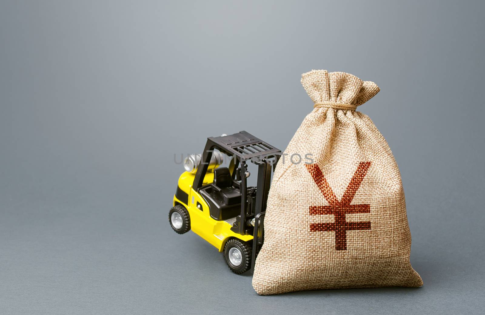 A forklift cannot lift a Yen yuan money bag. Strongest financial assistance, support of business and people. Fed interest rate. Helicopter money, subsidies and soft loans. Stimulating the economy. by iLixe48