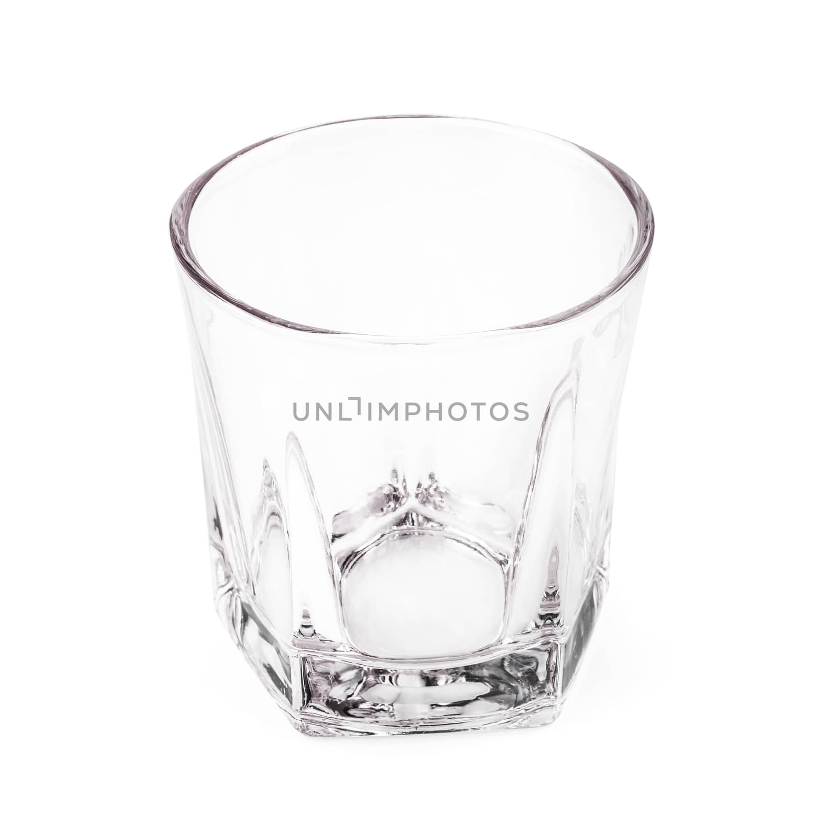 Empty glass isolated on a white background.