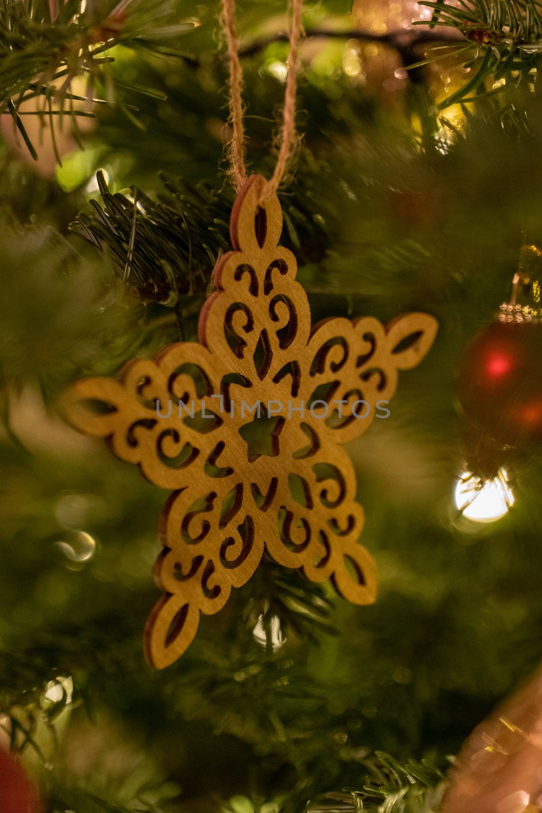 Wooden Start Shaped Christmas Decoration by samULvisuals