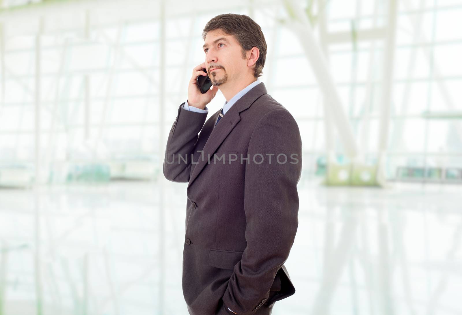 young business man on the phone, at the office