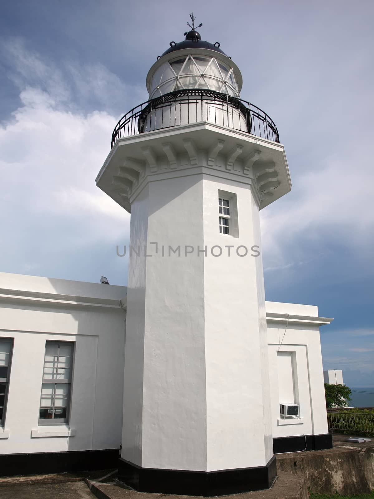 Vintage lighthouse on the island of Cijin in southern Taiwan