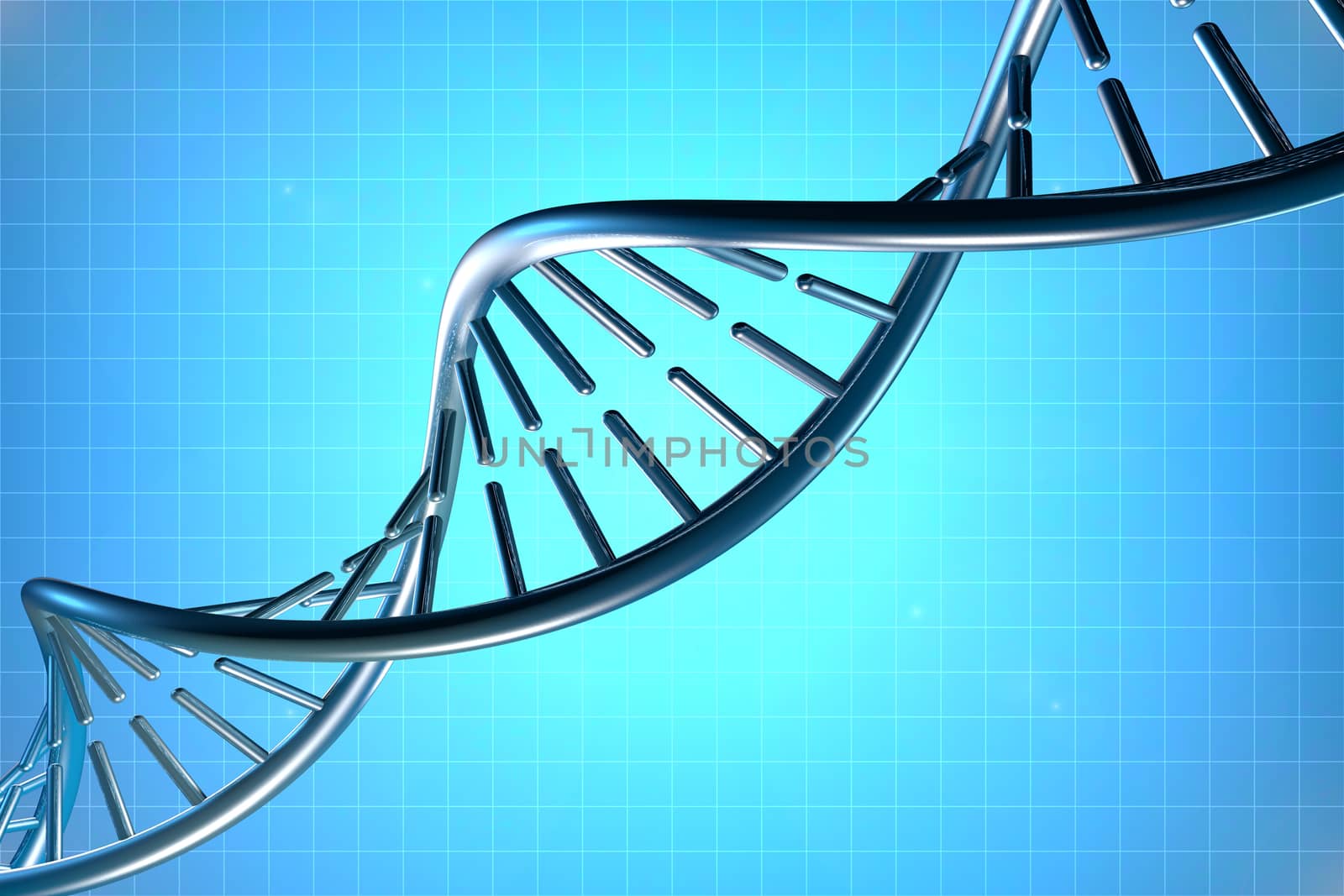 digital 3D illustration of a DNA in beautiful background