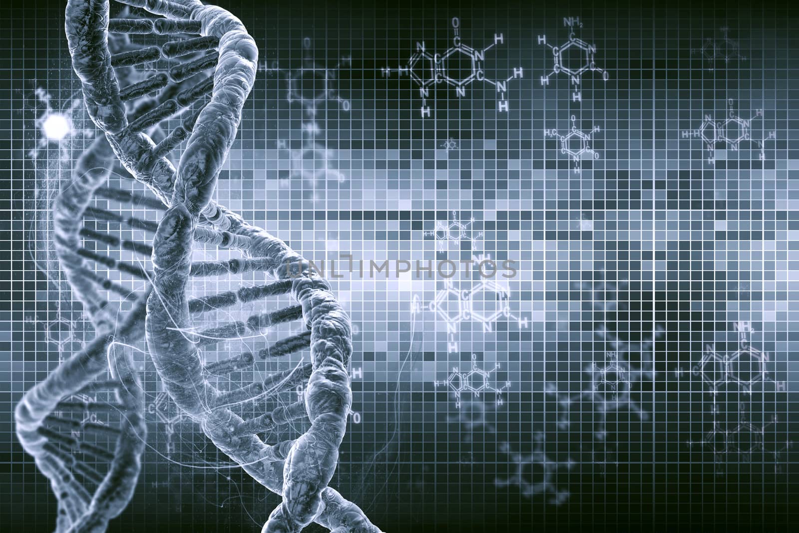 DNA molecules on the natural background