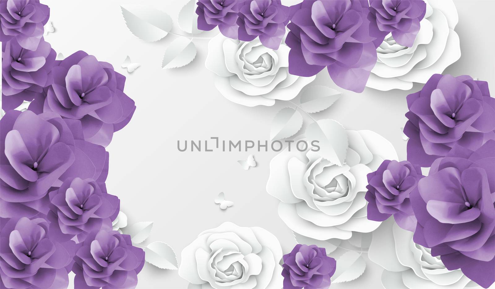 3d wallpaper  purple flower swan butterfly jewelry  background