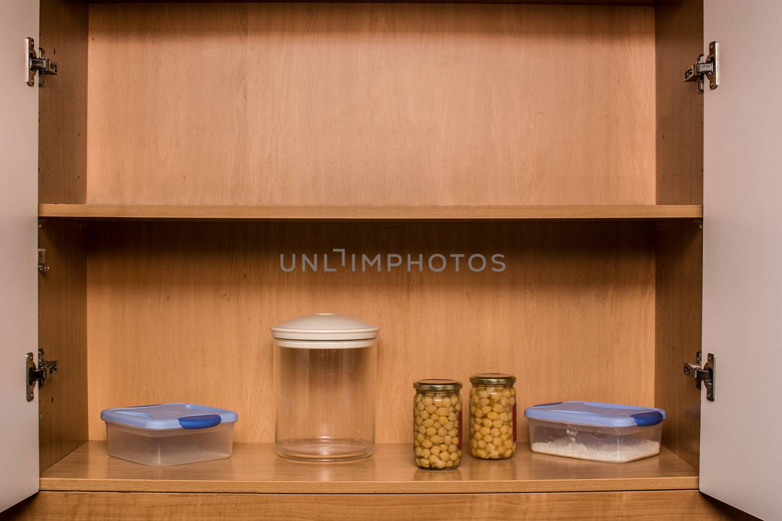 Little storage in kitchen pantry for quarantine for coronavirus covid-19