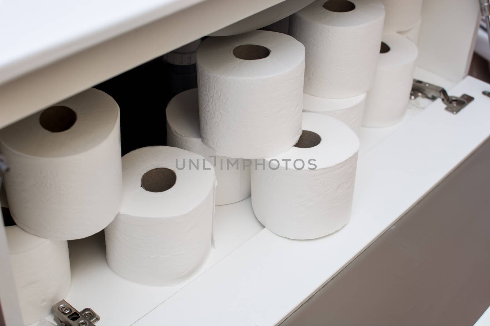 Paper rolls in bathroom furniture by chandlervid85