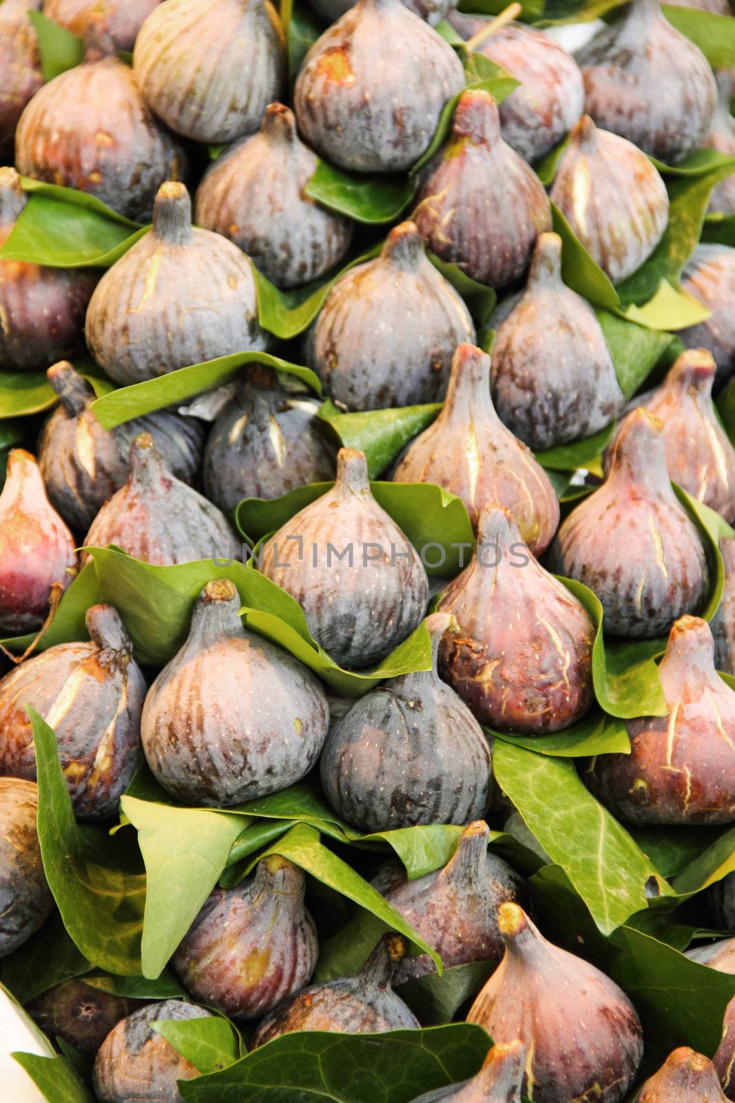 Fresh fig fruits at market by destillat