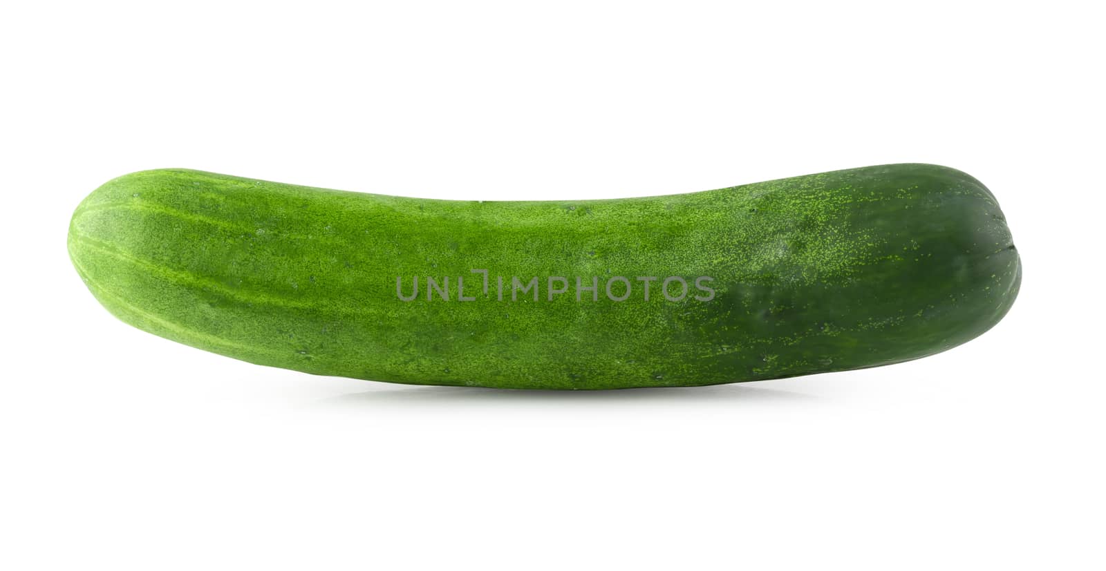 Fresh Green Cucumber isolated over white background by kaiskynet