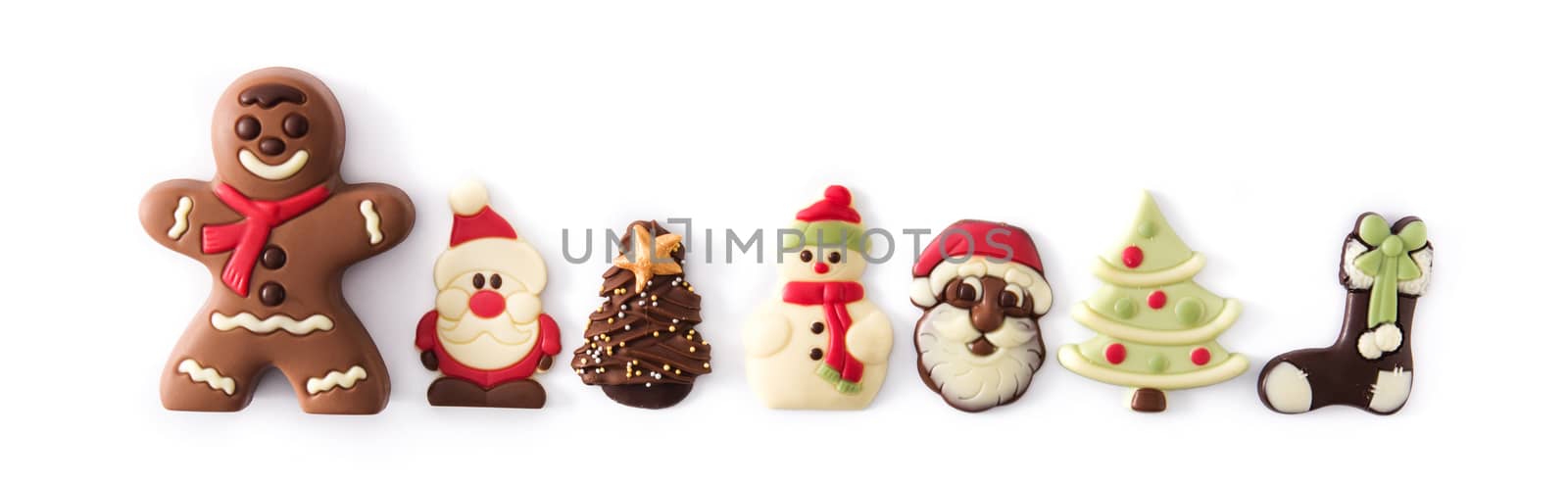 Assortment of Christmas chocolate bonbons by chandlervid85