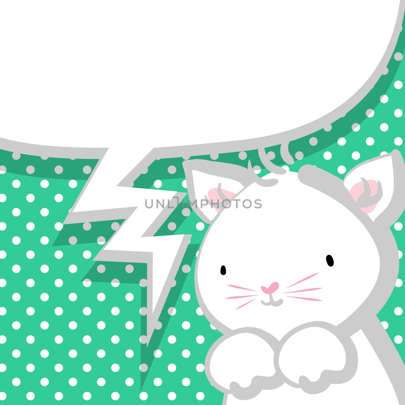 White cute little kitty marine backdrop by Kapitosh