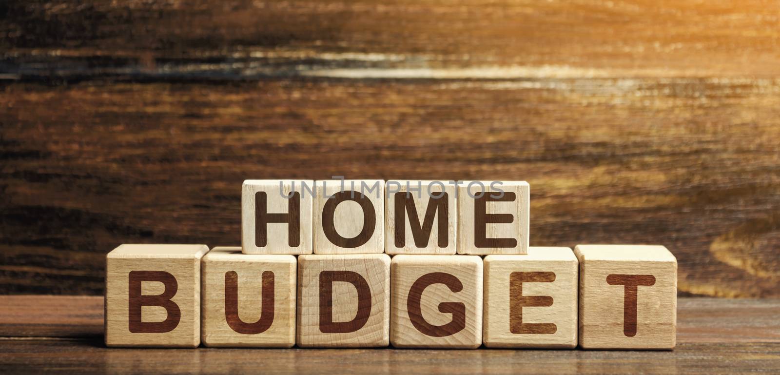 Home budget made of blocks. Planning financial income and expenses, saving and reducing expenses. Self-control, monitoring. Economic literacy and foresight, accumulation of savings. Payment of taxes.