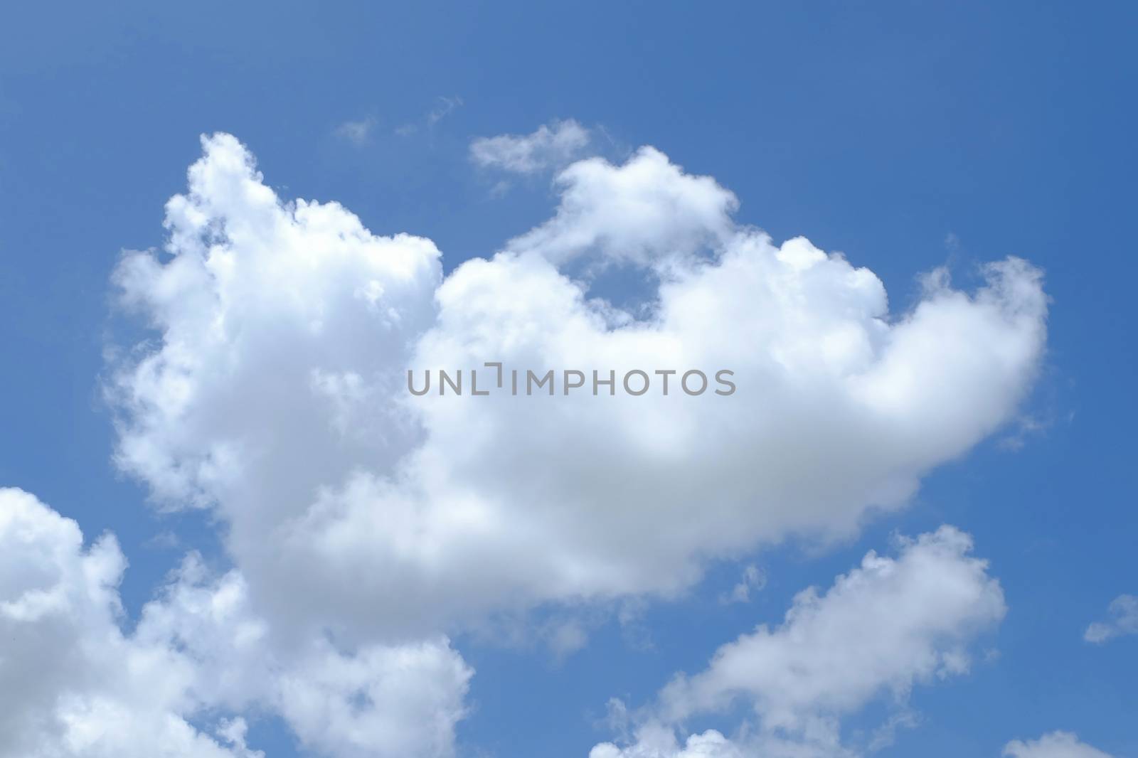 White Clouds with Blue Sky.