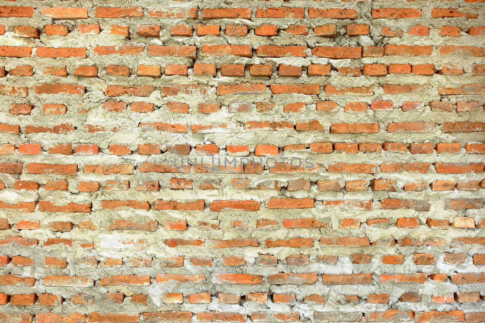 Red Brick Wall Texture Background.