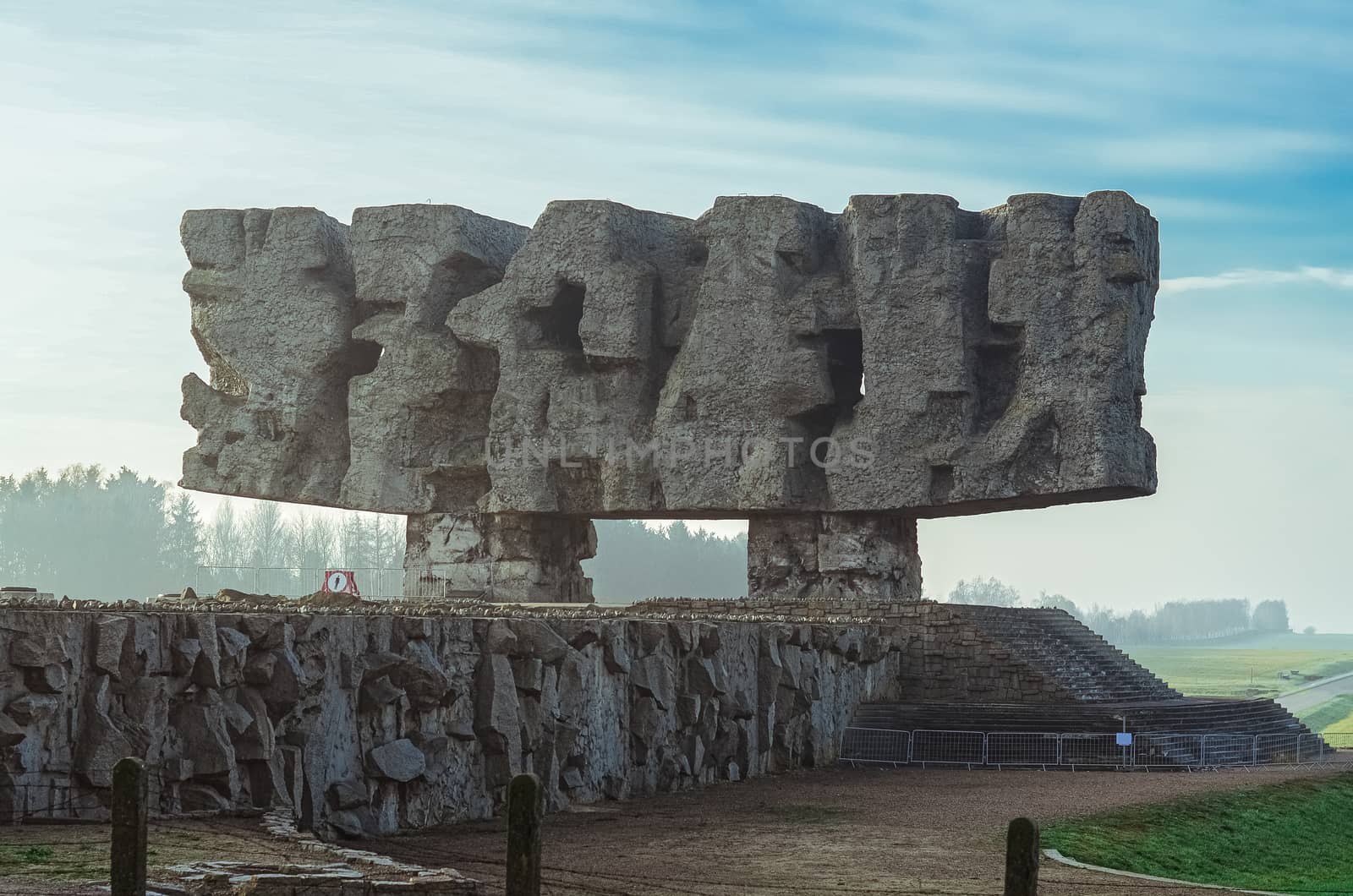 Monument to Struggle and Martyrdom in German concentration and extermination camp Majdanek. Lublin, Poland by chernobrovin