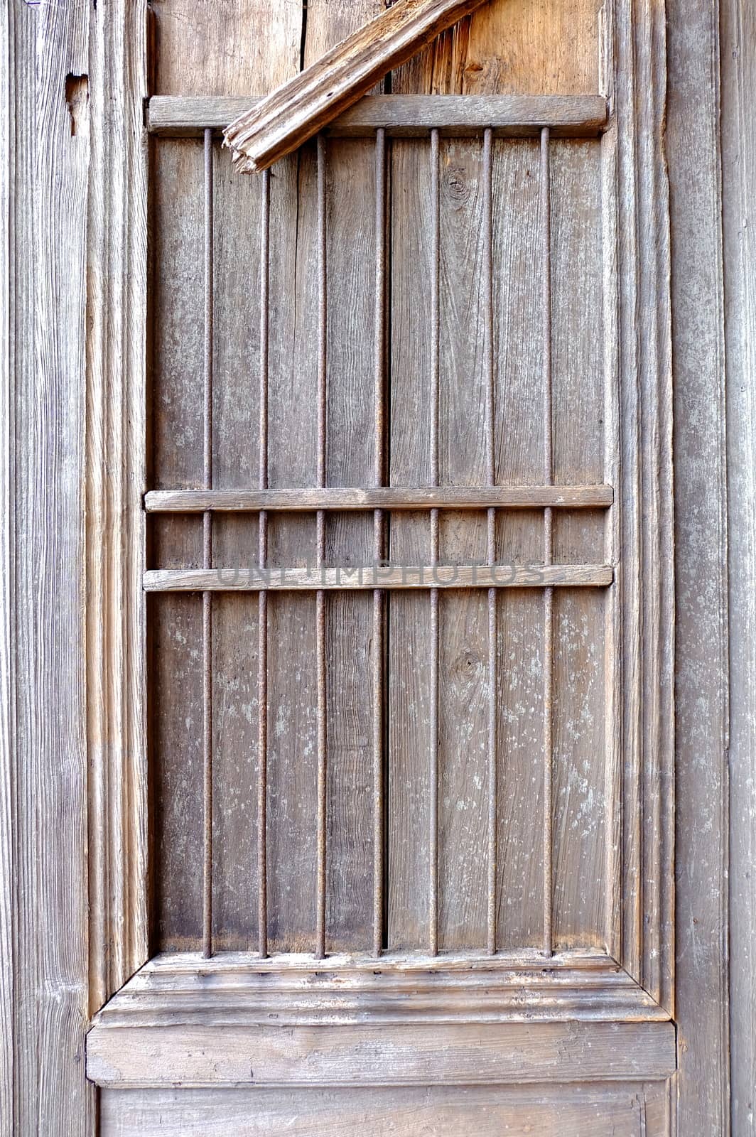 Wood Window of Old House.