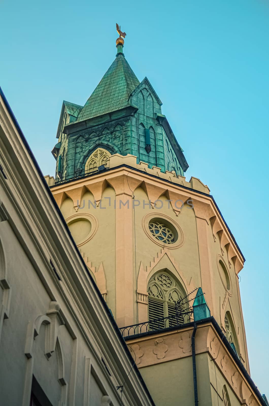 Trinitarian tower on Royal Street in the city of Lublin, Poland by chernobrovin