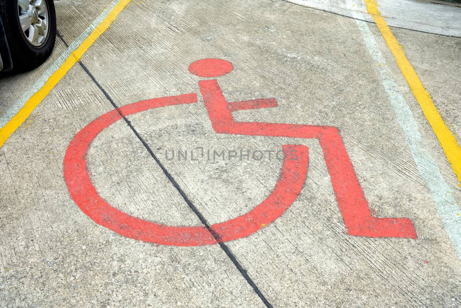Handicap Sign on Parking Ground. by mesamong