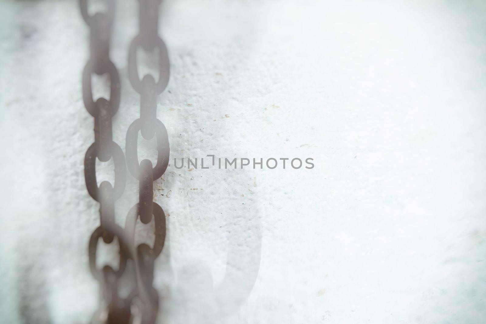 Double Exposure of Metal Chains with Space for Texture. Suitable Use for Blockchain Concept. by mesamong