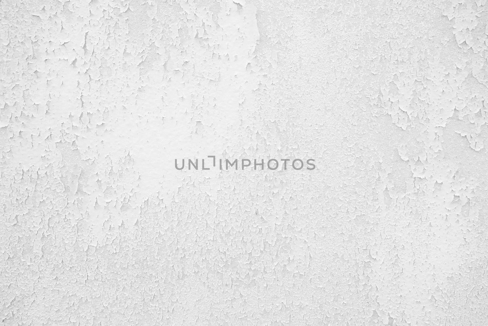 White Peeling Paint Concrete Wall Texture Background Suitable for Presentation and Web Templates with Space for Text.